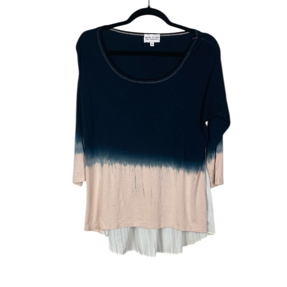 Sarah Liller San Francisco ombre pleated back blouse